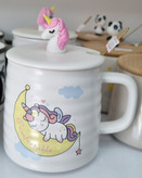 ماگ سرامیکی درب دار قاشق دار وارداتی