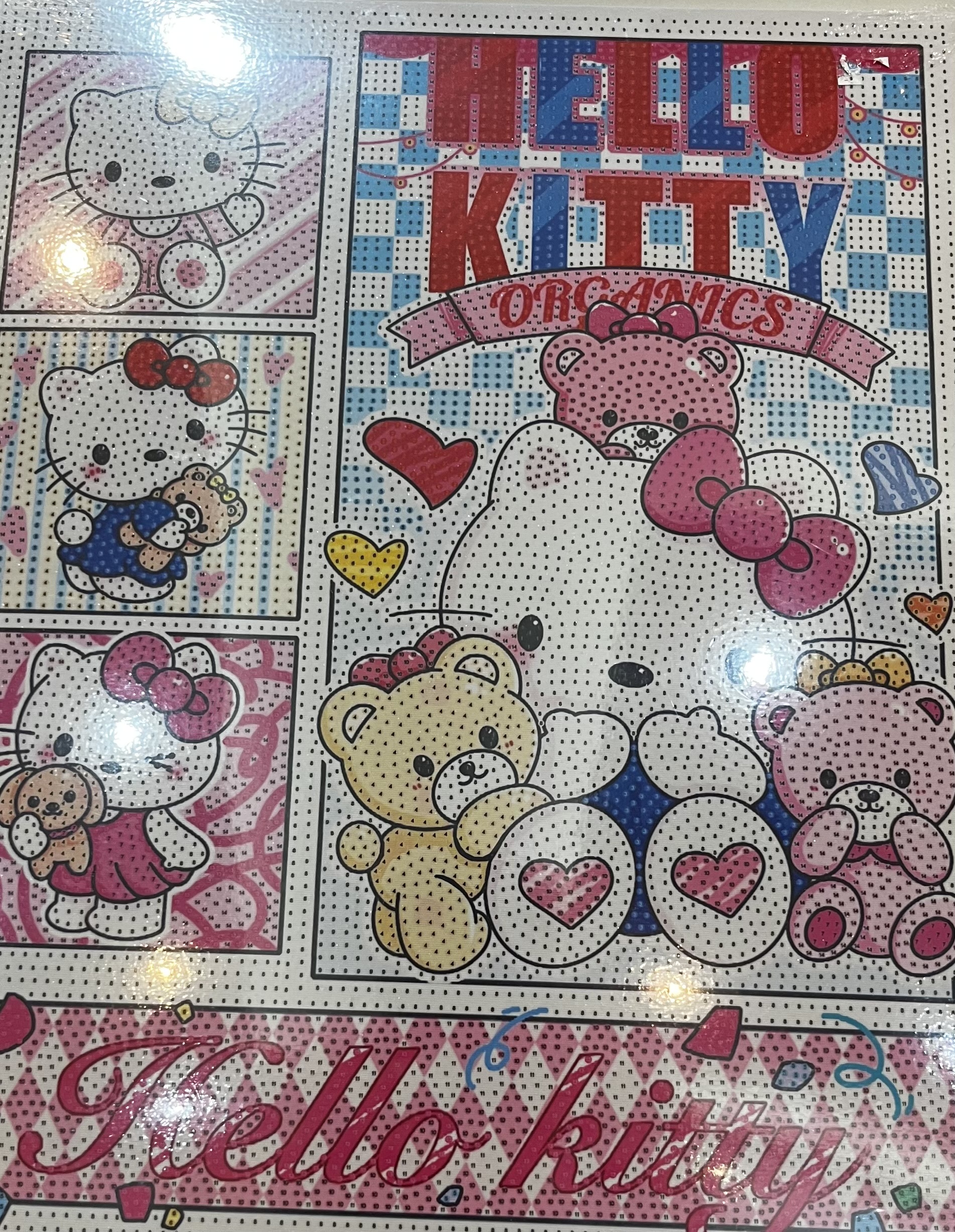 نقاشی الماسی سانریو سایز بزرگ 40×50 | Diamond Painting Sanrio | مناسب دکور و هدیه